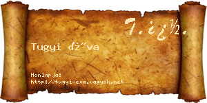Tugyi Éva névjegykártya